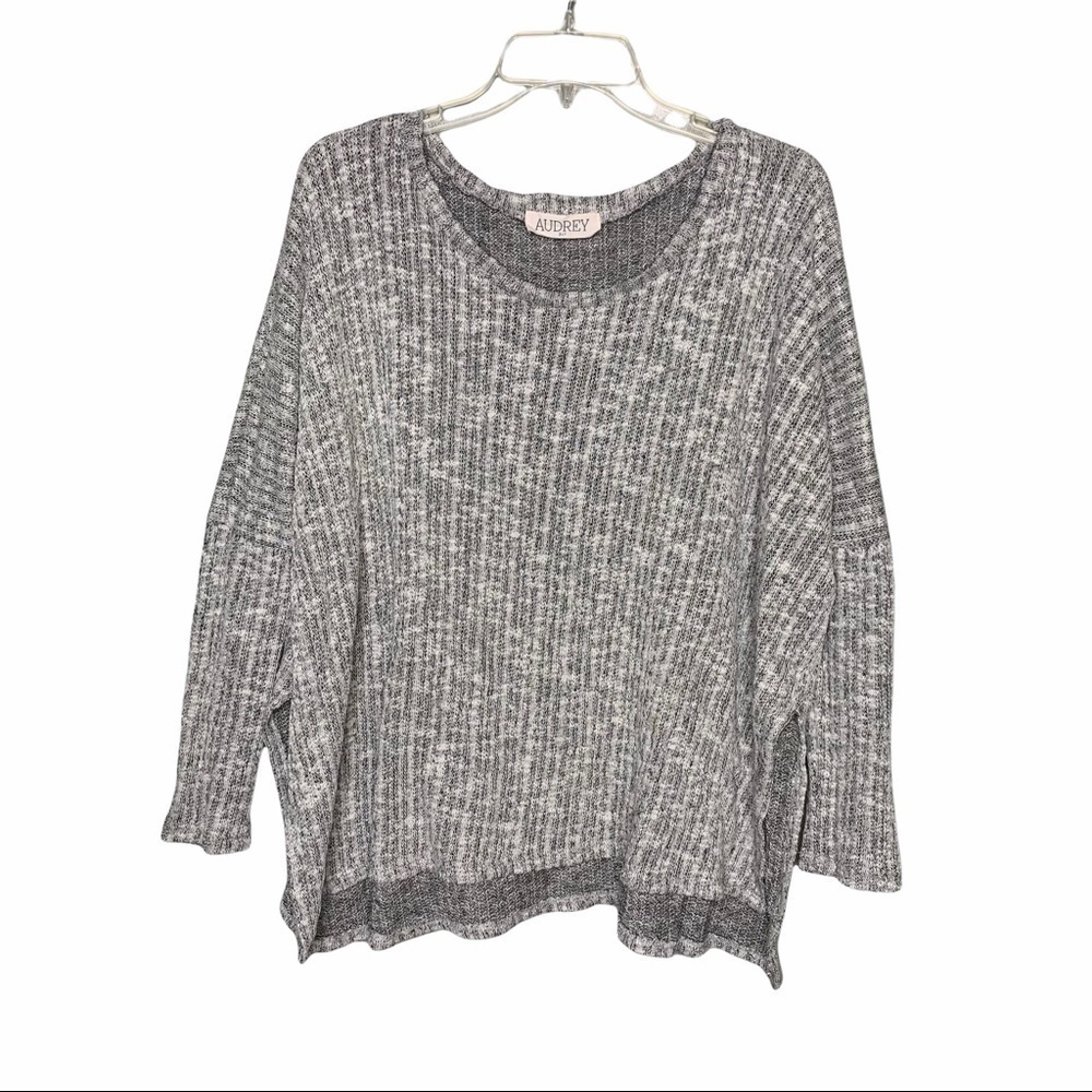 Audrey 3+1 Ribbed Oversized Pullover Top